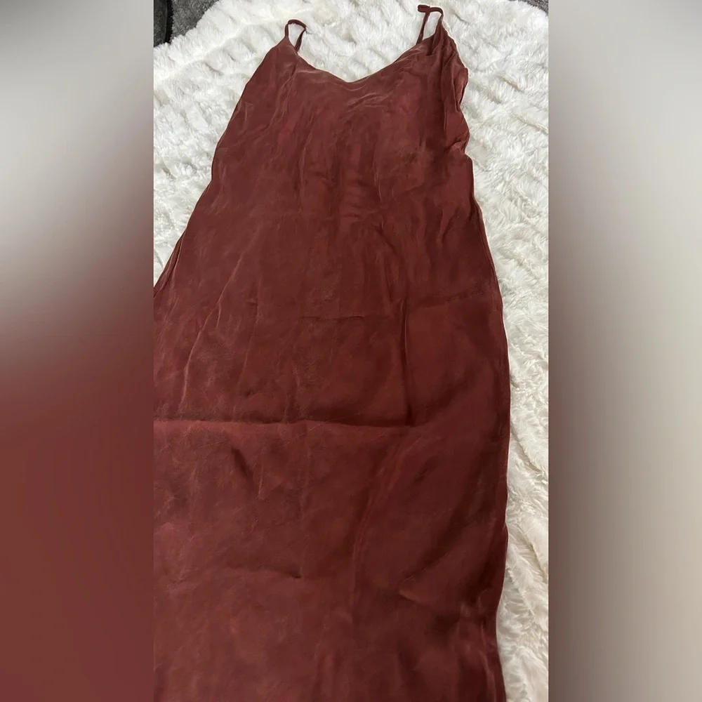 Ozma Cupro Anaise Slip Dress in Adobe - Picture 6 of 13